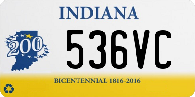 IN license plate 536VC