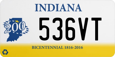 IN license plate 536VT