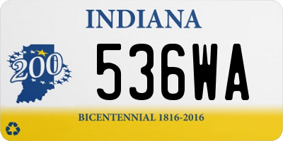 IN license plate 536WA