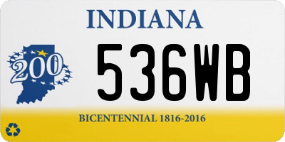 IN license plate 536WB