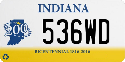 IN license plate 536WD