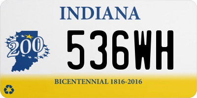 IN license plate 536WH
