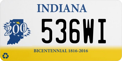 IN license plate 536WI