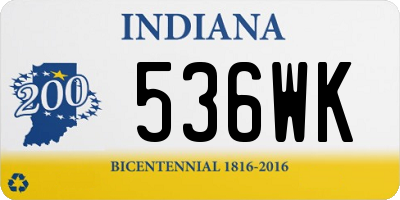 IN license plate 536WK