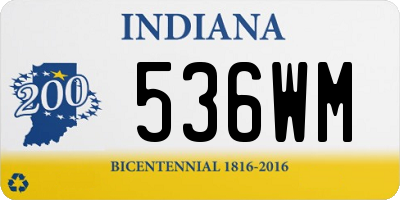 IN license plate 536WM