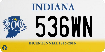 IN license plate 536WN