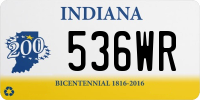 IN license plate 536WR