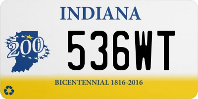 IN license plate 536WT