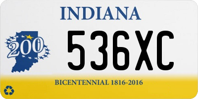 IN license plate 536XC