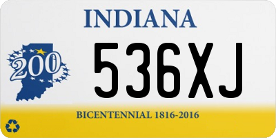 IN license plate 536XJ