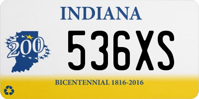 IN license plate 536XS