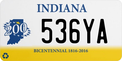 IN license plate 536YA