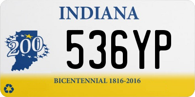 IN license plate 536YP