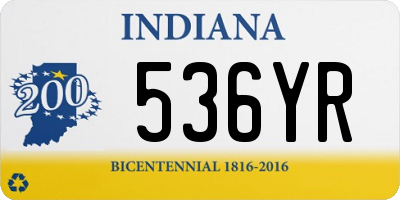 IN license plate 536YR