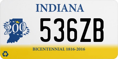 IN license plate 536ZB