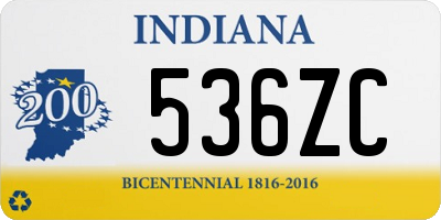 IN license plate 536ZC