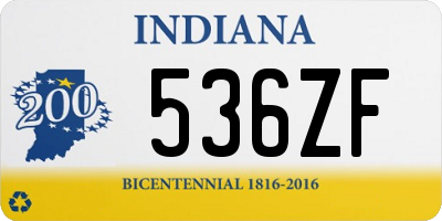 IN license plate 536ZF