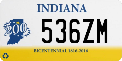 IN license plate 536ZM