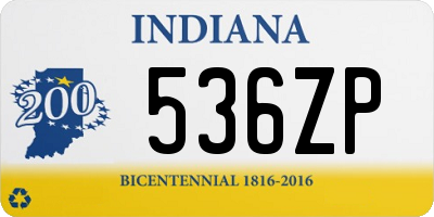 IN license plate 536ZP