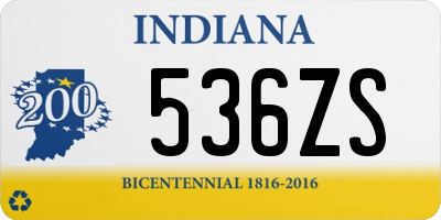 IN license plate 536ZS