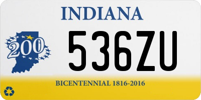 IN license plate 536ZU