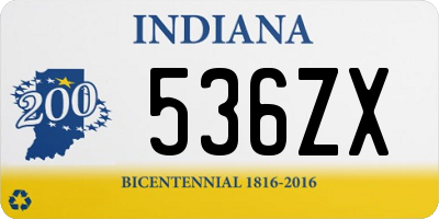 IN license plate 536ZX