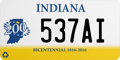 IN license plate 537AI