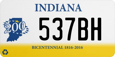 IN license plate 537BH