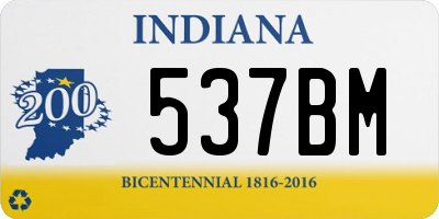 IN license plate 537BM