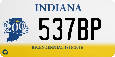 IN license plate 537BP