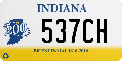 IN license plate 537CH