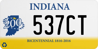 IN license plate 537CT