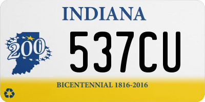 IN license plate 537CU