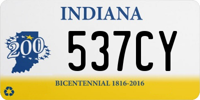 IN license plate 537CY