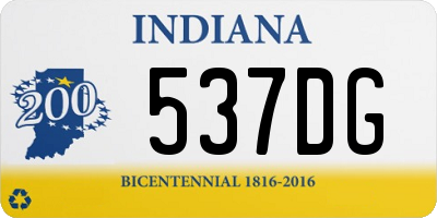 IN license plate 537DG