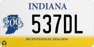 IN license plate 537DL