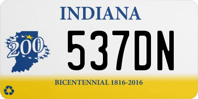 IN license plate 537DN