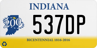 IN license plate 537DP