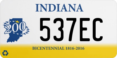 IN license plate 537EC