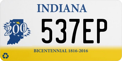 IN license plate 537EP