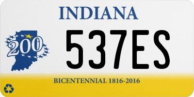 IN license plate 537ES