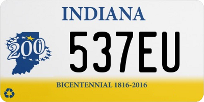 IN license plate 537EU