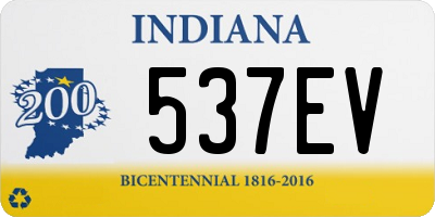 IN license plate 537EV