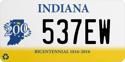 IN license plate 537EW