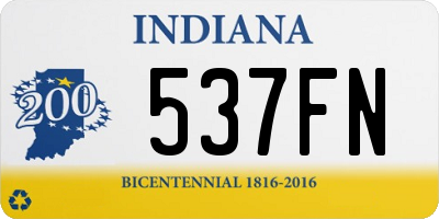 IN license plate 537FN