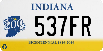 IN license plate 537FR