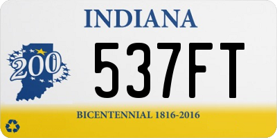 IN license plate 537FT