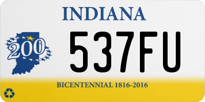 IN license plate 537FU