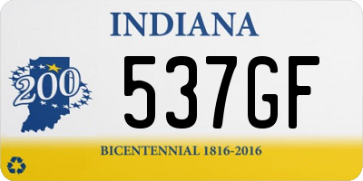 IN license plate 537GF