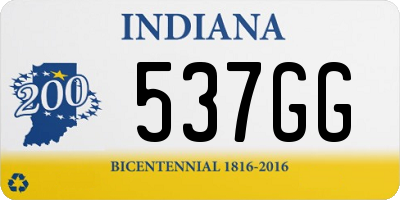 IN license plate 537GG